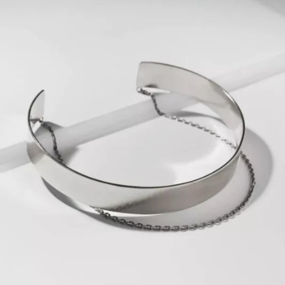 VANESSA MOONEY The Banded Choker - Silver